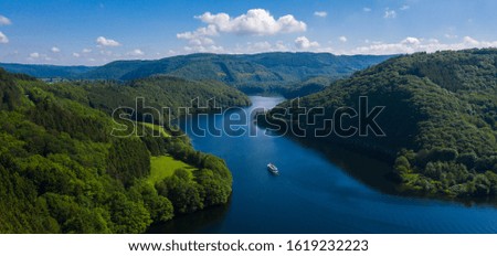 Similar – Image, Stock Photo Lake Rursee, Eifel Germany