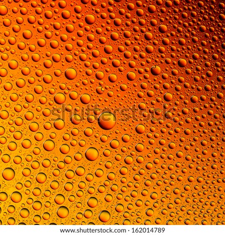 water drops on orange red gradient background