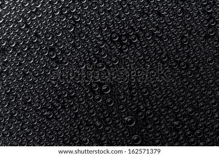 water drops on black dark gradient background