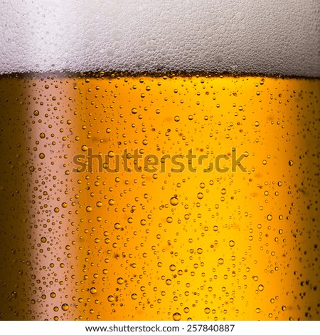 Cold geramn beer with dew drops texture pattern