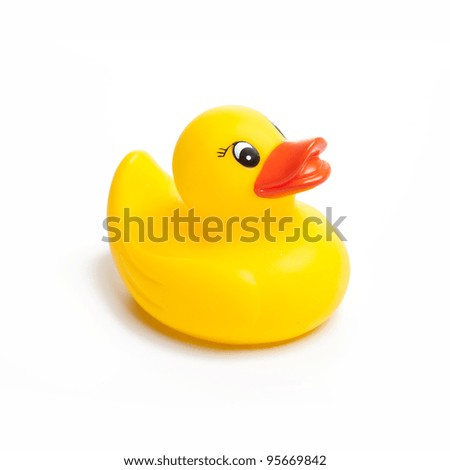 Similar – Image, Stock Photo Child , squeaking duck and bathtub