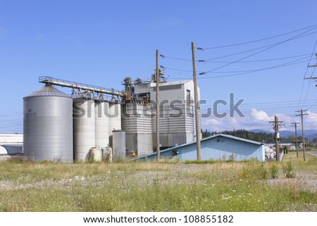 An industrial area where factory silos can be found/Factory Silos/An industrial area where factory silos can be found.
