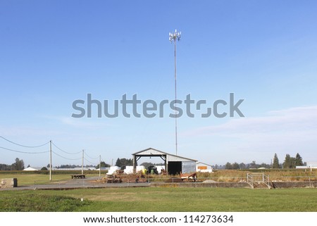 Telecommunications tower in a rural area/Rural Telecommunications Tower/Telecommunications tower in a rural area