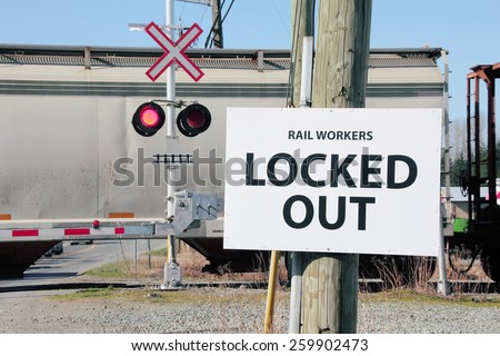 A generic workers Union sign applied to striking rail workers/Generic Union Sign Strike/A generic workers Union sign applied to striking rail workers.