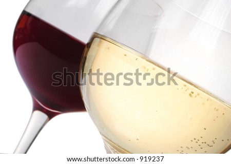 Red wine and white wine toast