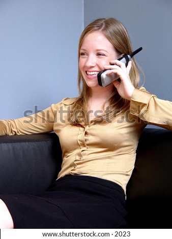 Business woman on phone.