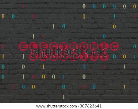 Security concept: Electronic Security on wall background