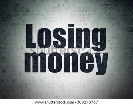 Money concept: Losing Money on Digital Paper background