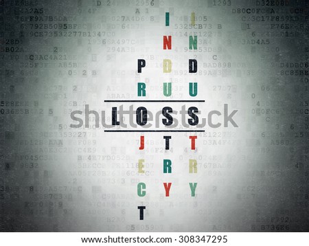 Business concept: word Loss in solving Crossword Puzzle