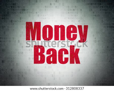Finance concept: Painted red word Money Back on Digital Paper background