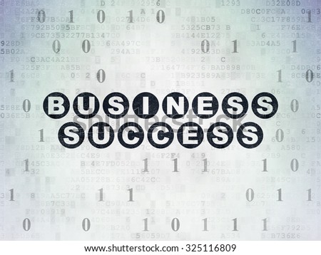 Business concept: Painted black text Business Success on Digital Paper background with Binary Code