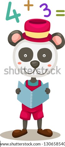illustration of panda reading a book  (EPS vector version id 130017005,format also available in my portfolio)