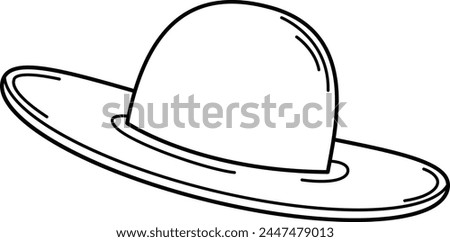 illustration of colorful hat outline white on background vector