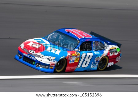 CHARLOTTE, NC - MAY 24: Kyle Busch at the Nascar Sprint Cup Coca Cola 600 qualifying in Charlotte, NC on May 24, 2012
