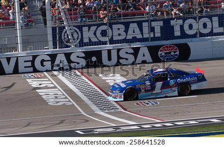 LAS VEGAS, NV - March 07: Elliott Sadler at the NASCAR Boyd Gaming 300 Xfinity race at Las Vegas Motor Speedway in Las Vegas, NV on March 07, 2015