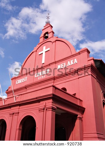 Christ Church Melaka, an old Anglican Dutch church in Malacca, Malaysia