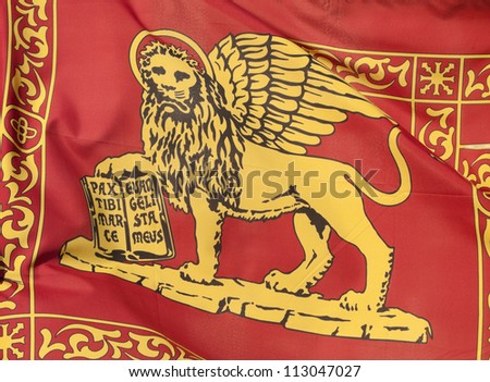 Saint Mark Flag (Public Venice Flag) Stock Photo 113047027 : Shutterstock