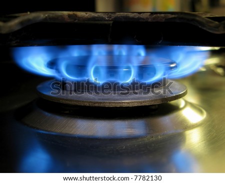 Kitchen Range Burning Gas