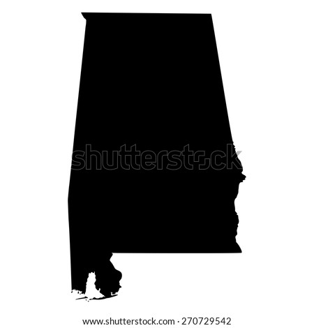 map of the U.S. state of Alabama 