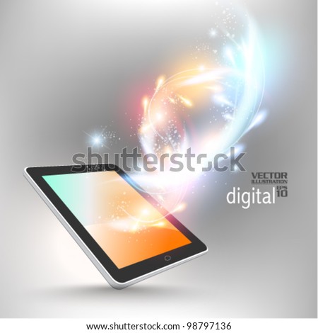 stylish futuristic tablet concept design