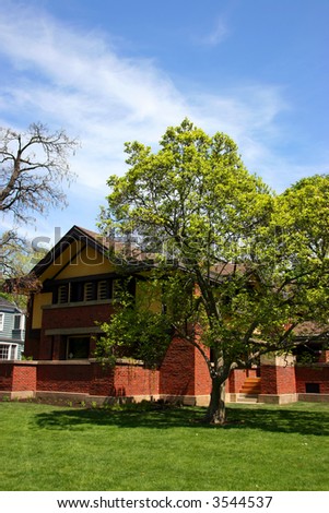 Frank Lloyd Wright designed house in Oak Park, Chicago, Illinois