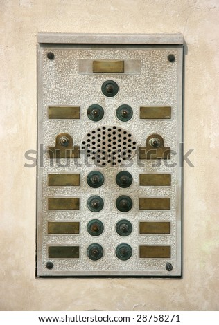 Marble doorbells plate with brass name plates