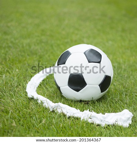 Soccer ball foam spray free kick line