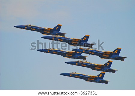 Formation Flying of Navy Blue Angel F-18\'s
