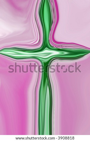 Pink and Green Cross