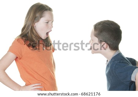 Young Girl And Boy In Fight Stock Photo 68621176 : Shutterstock