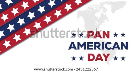 pan american day horizontal banner illustration vector