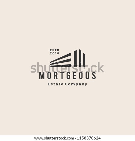 3d perspective house home mortgage architecture hipster vintage logo emblem vector icon