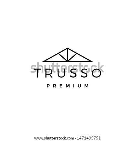 truss roof logo vector icon illustration


