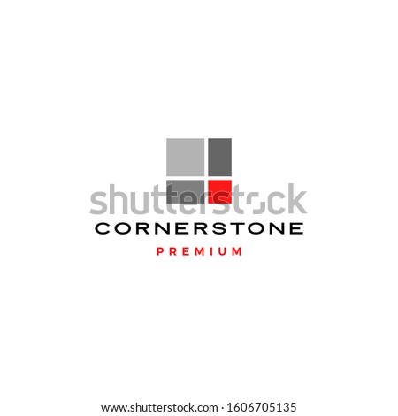 corner stone logo vector icon illustration