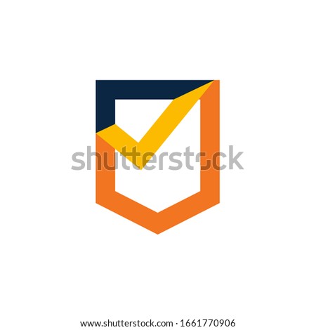 check shield logo vector icon illustration	
