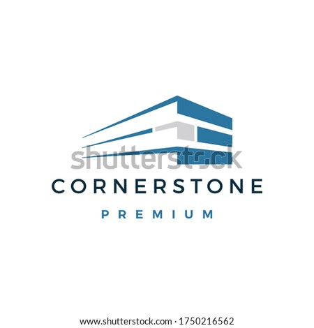 corner stone logo vector icon illustration	