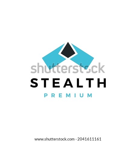 stealth bomber logo vector icon illustration