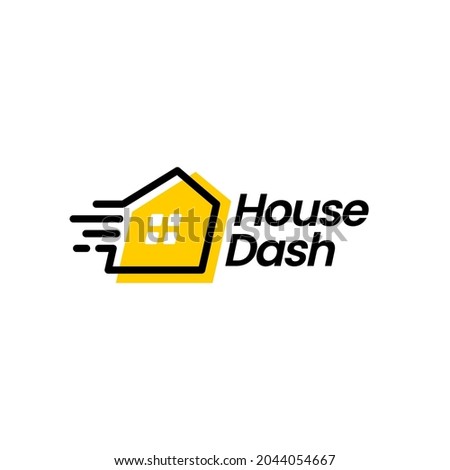 house dash logo vector icon illustration