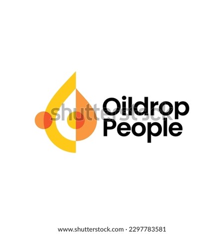Oil Drop People Team Work Logo Vector Icon Illustration