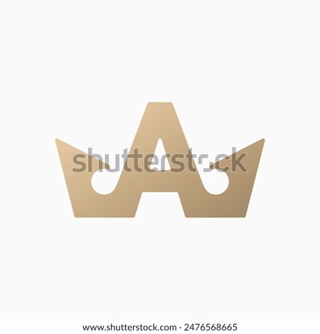 a letter crown king queen logo vector icon illustration