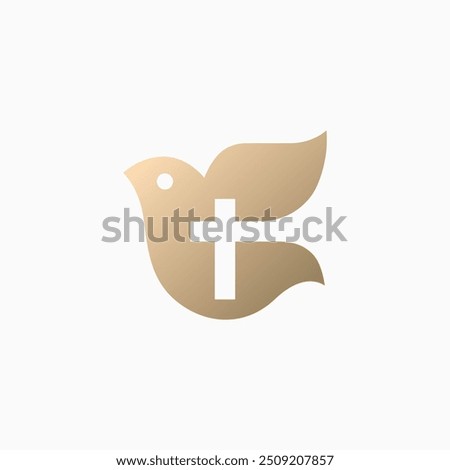 dove christ cross peace logo vector icon illustration	