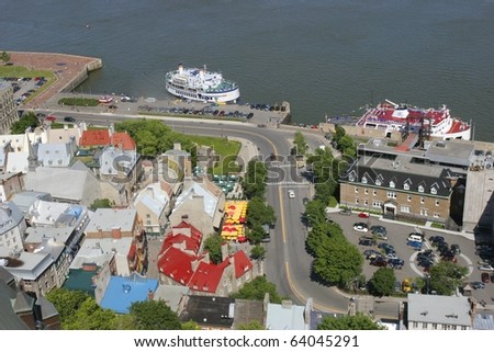 Old Quebec City, aerial view