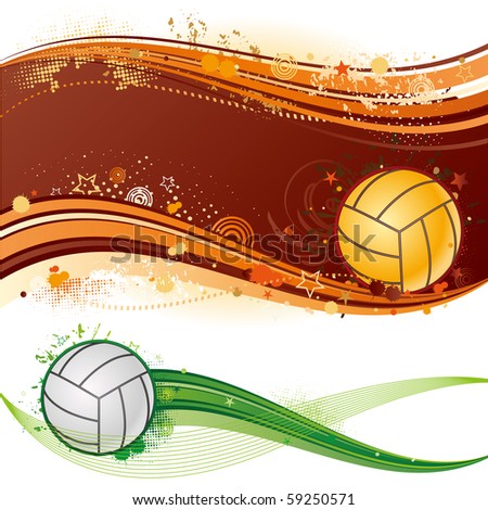 Volleyball Sport Design Element, Abstract Background Stock Vector ...