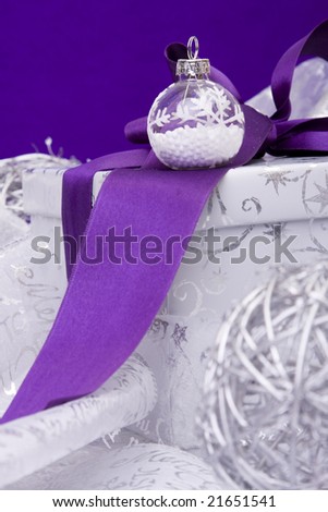 christmas present decoration (selective focus)
