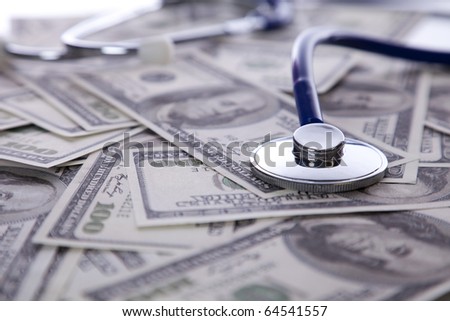 High cost for a good health care service (selective focus)