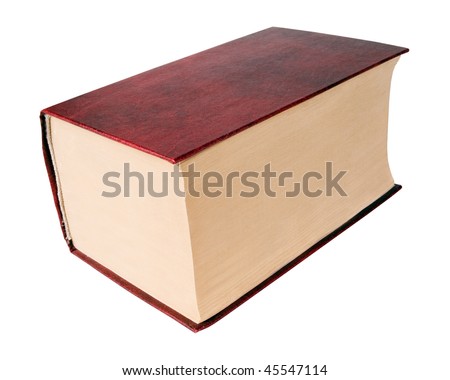 Thick red book on white background (isolated with path). ストックフォト © 