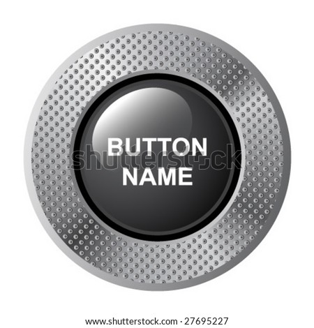 Black Button. Stock Vector Illustration 27695227 : Shutterstock