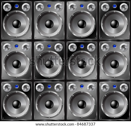 Speakers seamless background - vector pattern for continuous replicate. See more seamlessly backgrounds in my portfolio.