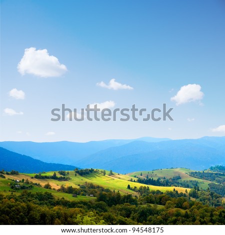 Similar – Image, Stock Photo acre Mountain Hill Village