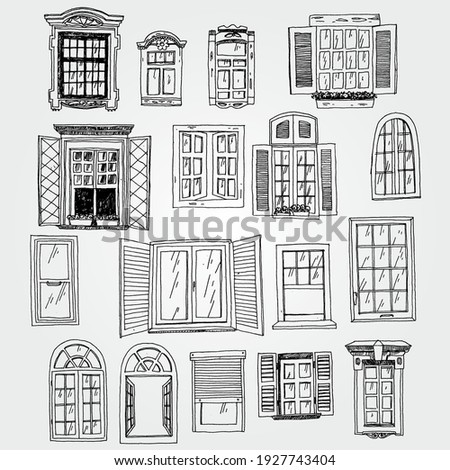 Similar – Image, Stock Photo Old building window with flora